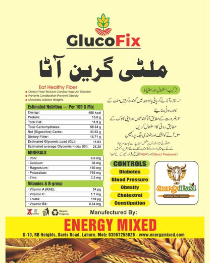 Gluco Fix Multi Grain Atta By Energy Mixed
